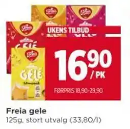 Meny FREIA gele tilbud