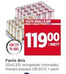 Meny Farris Bris tilbud