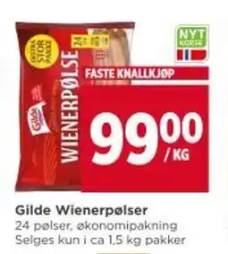 Meny GILDE Wienerpølser tilbud