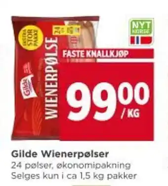 Meny GILDE Wienerpølser tilbud