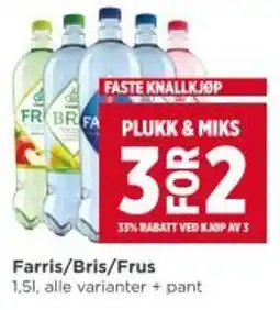 Meny Farris/Bris/Frus tilbud