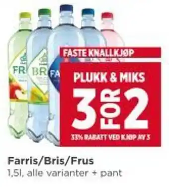 Meny Farris/Bris/Frus tilbud