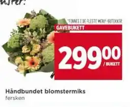 Meny Håndbundet blomstermiks tilbud