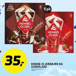 Bunnpris Krone-is jordbær og sjokolade tilbud