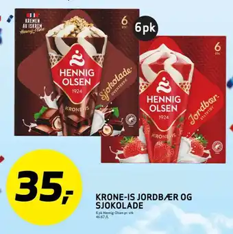Bunnpris Krone-is jordbær og sjokolade tilbud