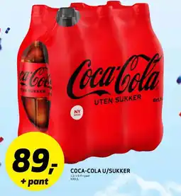 Bunnpris Coca-cola u/sukker tilbud