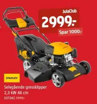 Jula STAKLEY Selvgående gressklipper 2,3 kw 46 cm tilbud
