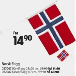 Jula Norsk flagg tilbud