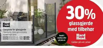 Jula HARD HEAD Glassplate for glassgjerde tilbud