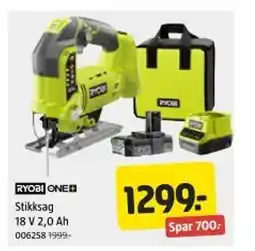 Jula RYOBI ONE Stikksag 18 v 2, 0 ah tilbud