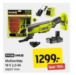 Jula RYOBI ONE Multiverktøy 18 v 2,0 ah tilbud