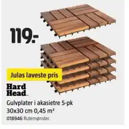 Jula Gulvplater i akasietre 5-pk 30x30 cm 0, 45 m tilbud