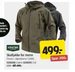 Jula KAYOBA Skalljakke for menn tilbud