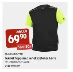 Jula BLUEWEAR Teknisk topp med refleksdetaljer herre tilbud