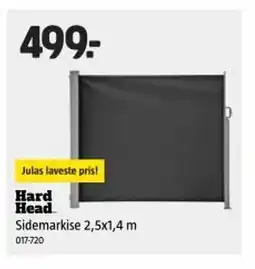 Jula HARD HEAD Sidemarkise 2,5x1,4 m tilbud