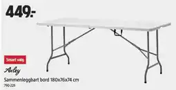 Jula AXLEY Sammenleggbart bord 180x76x74 cm tilbud