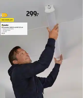 Jula ANSLUT Led-armatur 5000 lm 44 w 123 cm tilbud