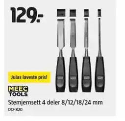 Jula MEEC TOOLS Stemjernsett 4 deler 8/12/18/24 mm tilbud