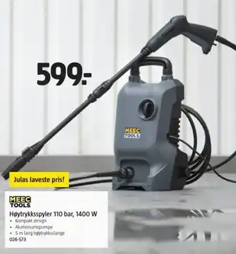 Jula MEEC TOOLS Høytrykksspyler 110 bar, 1400 w tilbud