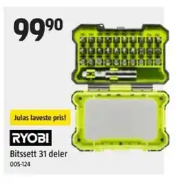 Jula RYOBI Bitssett 31 deler tilbud
