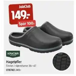 Jula KAYOBA Hagetøfler tilbud