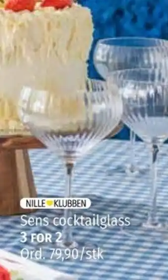 Nille Sens cocktailglass tilbud