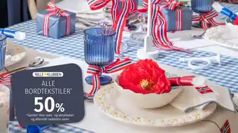 Nille Alle bordtekstiler tilbud