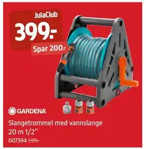 Jula Slangetrommel med vannslange 20 m 1/2” tilbud