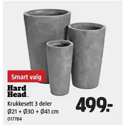 Jula Krukkesett 3 deler Ø21 + Ø30 + Ø41 cm tilbud