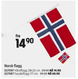 Jula Norsk flagg tilbud