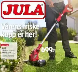 Jula Batteridrevet gresstrimmer 18 V 25 cm 2,0 Ah tilbud