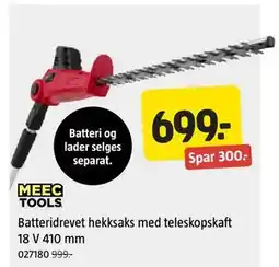 Jula Batteridrevet hekksaks med teleskopskaft 18 V 410 mm tilbud
