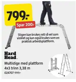 Jula Multistige med plattform 4x3 trinn 3,38 m tilbud