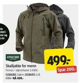 Jula Skalljakke for menn tilbud