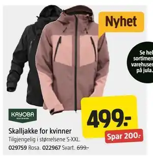 Jula Skalljakke for kvinner tilbud