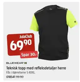 Jula Teknisk topp med refleksdetaljer herre tilbud