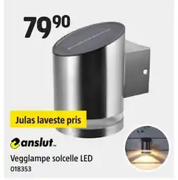 Jula Vegglampe solcelle LED tilbud