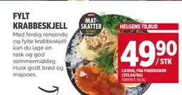 Meny FYLT KRABBESKJELL. HELGENS TILBUD tilbud