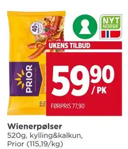 Meny Wienerpølser tilbud