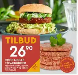 Coop Mega COOP MEGAS STEAKBURGER tilbud
