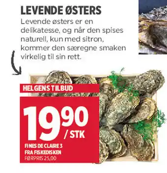 Jacobs Levende østers tilbud