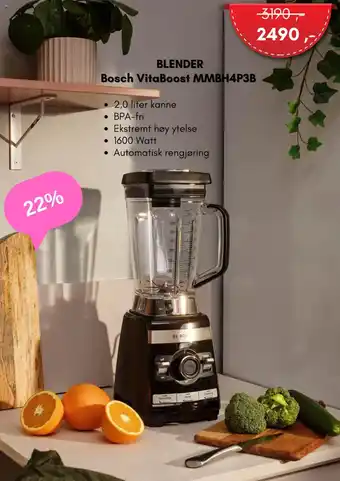ELON Blender bosch vitaboost mmbh4p3b tilbud