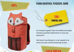 XXL Sport FAUNA BACKPACK, RYGGSEKK, BARN tilbud