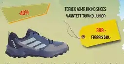 XXL Sport TERREX AX4R HIKING SHOES, VANNTETT TURSKO, JUNIOR tilbud