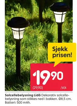 Rusta Solcellebelysning Lidö tilbud