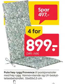 Rusta Pute hoy rygg Provence tilbud