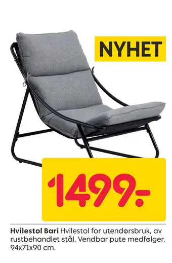 Rusta Hvilestol Bari tilbud