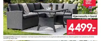 Rusta Loungesett Nice tilbud