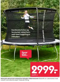 Rusta Adrenalin Advanced trampoline sikkerhetsnett tilbud