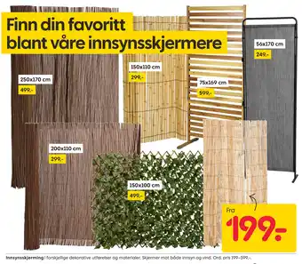 Rusta Innsynsskjerming tilbud
